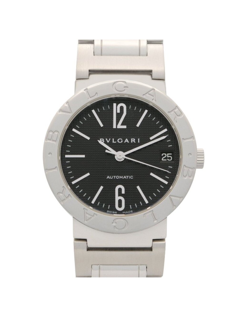 Bvlgari Watch Auto Black Stainless Steel